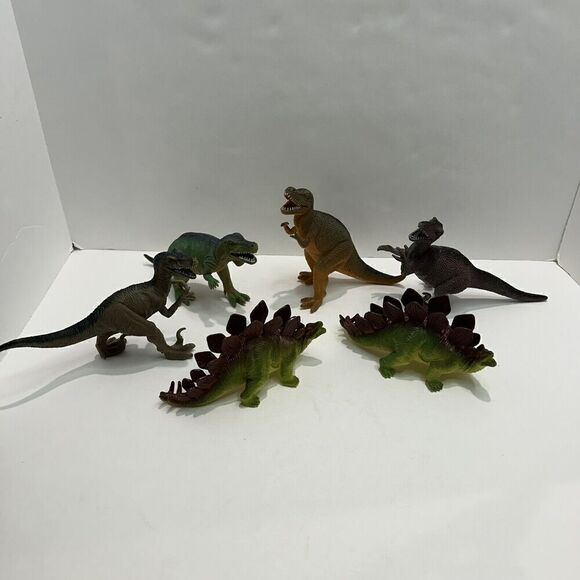 Lot of 6 Boley Dinosaurs Figures Great Detail & Colors - Picture 1 of 5